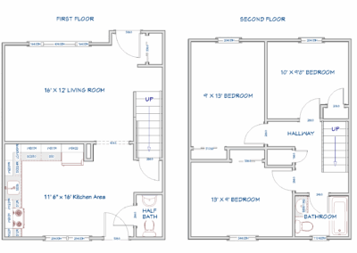 Walden & W. 3rd Townhouse floor plan